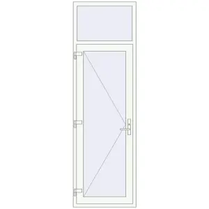 Buy Entrance doors 800x2600 mm DOOR KORSA OPTIMUM REHAU BRILLANT RAL 9016 Traffic white two-sided