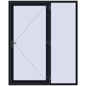 Zamów teraz Drzwi zewnętrzne 1800x2200 mm DOOR KORSA OPTIMUM REHAU BRILLANT BLACK_COOL_110L-2 dwustronny