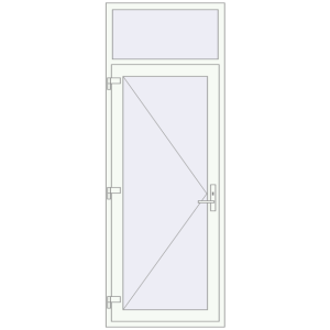 Zamów teraz Drzwi zewnętrzne 900x2450 mm DOOR KORSA ENERGY-SAVING REHAU SYNEGO RAL 9016 Traffic white dwustronny