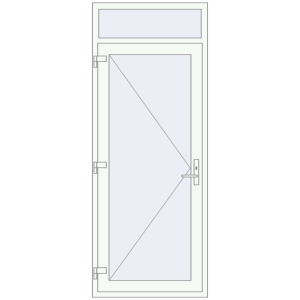Buy Entrance doors 900x2300 mm DOOR KORSA OPTIMUM REHAU BRILLANT RAL 9016 Traffic white two-sided