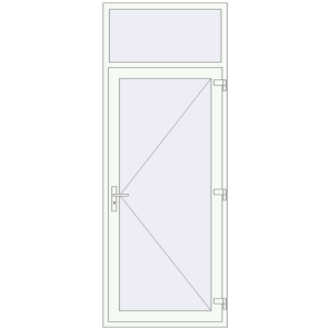 Buy Entrance doors 1000x2600 mm DOOR KORSA OPTIMUM REHAU BRILLANT RAL 9016 Traffic white two-sided