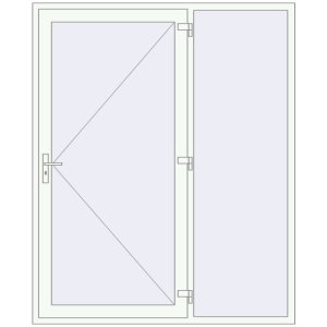 Zamów teraz Drzwi zewnętrzne 1800x2200 mm DOOR KORSA OPTIMUM REHAU BRILLANT RAL 9016 Traffic white dwustronny
