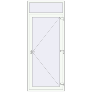 Buy Entrance doors 1020x2500 mm DOOR KORSA ENERGY-SAVING REHAU SYNEGO RAL 9016 Traffic white two-sided