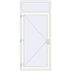 Buy Entrance doors 1100x2510 mm DOOR KORSA ALU STANDARD 72 RAL 9016 Traffic white two-sided