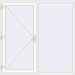 Buy Entrance doors 2000x2000 mm DOOR KORSA ENERGY-SAVING REHAU SYNEGO ANTHRACITE_GREY_STRUKTURAL external
