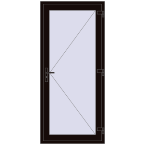 Buy Entrance doors 900x2100 mm DOOR KORSA OPTIMUM REHAU BRILLANT BLACK_BROWN external