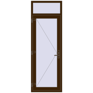 Buy Entrance doors 800x2350 mm DOOR KORSA OPTIMUM REHAU BRILLANT DARK_OAK two-sided