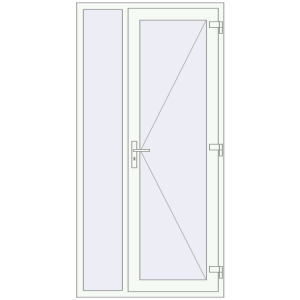 Zamów teraz Drzwi zewnętrzne 1100x2200 mm DOOR KORSA OPTIMUM REHAU BRILLANT RAL 9016 Traffic white dwustronny
