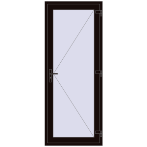 Buy Entrance doors 900x2250 mm DOOR KORSA ENERGY-SAVING REHAU SYNEGO BLACK_BROWN two-sided