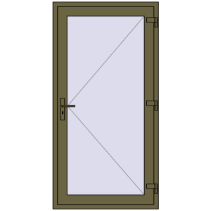 Buy Entrance doors 970x1900 mm DOOR KORSA OPTIMUM REHAU BRILLANT QUARTZ_GREY two-sided
