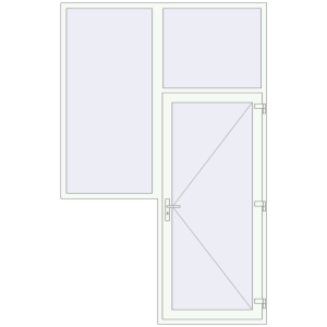 Buy Entrance doors 1870x2920 mm DOOR KORSA OPTIMUM REHAU BRILLANT RAL 9016 Traffic white two-sided
