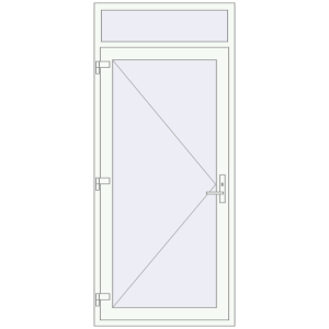 Zamów teraz Drzwi zewnętrzne 1000x2300 mm DOOR KORSA OPTIMUM REHAU BRILLANT RAL 9016 Traffic white dwustronny