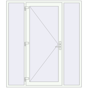 Buy Entrance doors 1800x2070 mm DOOR KORSA OPTIMUM REHAU BRILLANT RAL 9016 Traffic white two-sided
