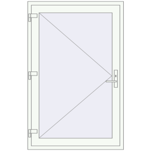 Buy Entrance doors 1100x1700 mm DOOR KORSA ALU STANDARD 72 RAL 9016 Traffic white two-sided