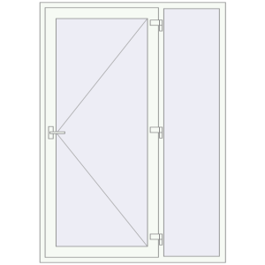 Zamów teraz Drzwi zewnętrzne 1500x2100 mm DOOR KORSA OPTIMUM REHAU BRILLANT RAL 9016 Traffic white dwustronny