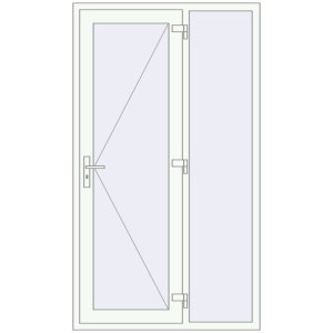 Zamów teraz Drzwi zewnętrzne 1200x2100 mm DOOR KORSA OPTIMUM REHAU BRILLANT RAL 9016 Traffic white dwustronny