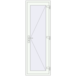 Buy Entrance doors 705x2060 mm DOOR KORSA OPTIMUM REHAU BRILLANT RAL 9016 Traffic white two-sided