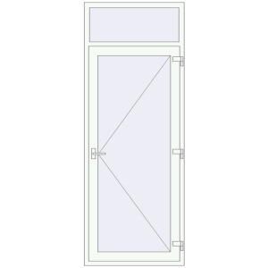 Zamów teraz Drzwi zewnętrzne 950x2500 mm DOOR KORSA OPTIMUM REHAU BRILLANT RAL 9016 Traffic white dwustronny