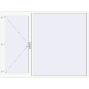 Buy Entrance doors 2800x2100 mm DOOR KORSA ENERGY-SAVING REHAU SYNEGO RAL 9016 Traffic white two-sided