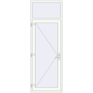 Buy Entrance doors 900x2600 mm DOOR KORSA ALU STANDARD 72 RAL 9016 Traffic white two-sided