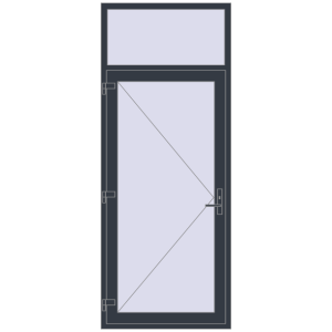 Buy Entrance doors 1020x2560 mm DOOR KORSA OPTIMUM REHAU BRILLANT ANTHRACITE_GREY_STRUKTURAL two-sided