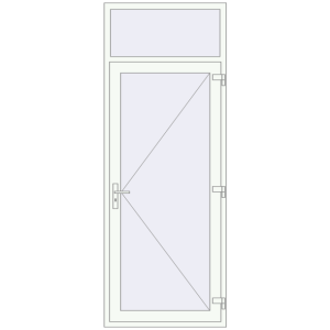 Buy Entrance doors 970x2570 mm DOOR KORSA OPTIMUM REHAU BRILLANT RAL 9016 Traffic white two-sided