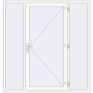 Buy Entrance doors 2000x2100 mm DOOR KORSA OPTIMUM REHAU BRILLANT RAL 9016 Traffic white two-sided