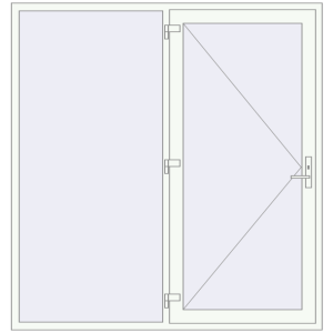 Buy Entrance doors 2000x2100 mm DOOR KORSA ALU STANDARD 72 RAL 9016 Traffic white two-sided