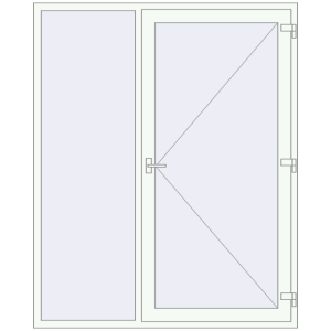 Buy Entrance doors 1750x2150 mm DOOR KORSA ENERGY-SAVING REHAU SYNEGO RAL 9016 Traffic white two-sided