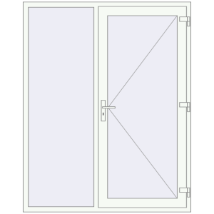 Buy Entrance doors 1600x2000 mm DOOR KORSA ALU STANDARD 72 RAL 9016 Traffic white two-sided