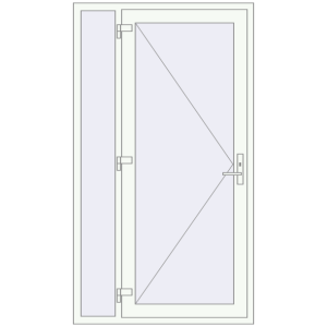 Zamów teraz Drzwi zewnętrzne 1180x2100 mm DOOR KORSA OPTIMUM REHAU BRILLANT RAL 9016 Traffic white dwustronny