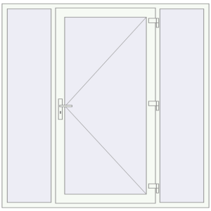Zamów teraz Drzwi zewnętrzne 2000x1970 mm DOOR KORSA OPTIMUM REHAU BRILLANT RAL 9016 Traffic white dwustronny