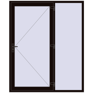Zamów teraz Drzwi zewnętrzne 1800x2200 mm DOOR KORSA OPTIMUM REHAU BRILLANT BLACK_BROWN dwustronny