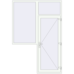 Buy Entrance doors 1775x2612 mm DOOR KORSA ENERGY-SAVING REHAU SYNEGO RAL 9016 Traffic white two-sided