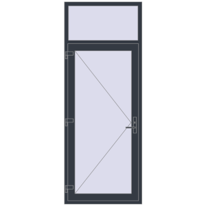 Buy Entrance doors 960x2500 mm DOOR KORSA ENERGY-SAVING REHAU SYNEGO ANTHRACITE_GREY_STRUKTURAL two-sided