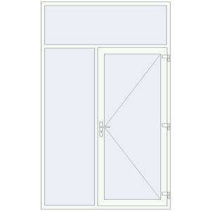 Buy Entrance doors 1750x2800 mm DOOR KORSA ENERGY-SAVING REHAU SYNEGO RAL 9016 Traffic white two-sided
