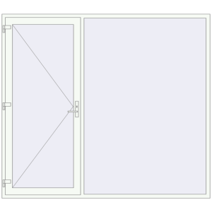 Buy Entrance doors 2600x2300 mm DOOR KORSA ENERGY-SAVING REHAU SYNEGO RAL 9016 Traffic white two-sided