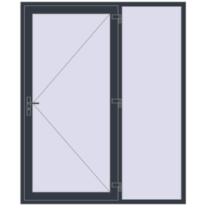 Zamów teraz Drzwi zewnętrzne 1800x2200 mm DOOR KORSA OPTIMUM REHAU BRILLANT ANTHRACITE_GREY_STRUKTURAL dwustronny
