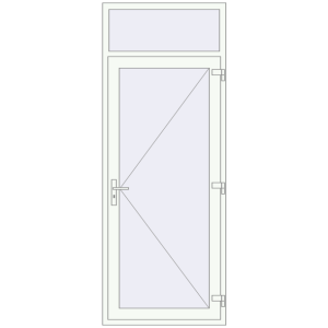 Buy Entrance doors 960x2500 mm DOOR KORSA OPTIMUM REHAU BRILLANT RAL 9016 Traffic white two-sided