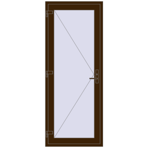 Buy Entrance doors 860x2170 mm DOOR KORSA OPTIMUM REHAU BRILLANT DARK_OAK two-sided