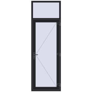 Buy Entrance doors 900x2750 mm DOOR KORSA OPTIMUM REHAU BRILLANT BLACK_ULTI-MATT two-sided
