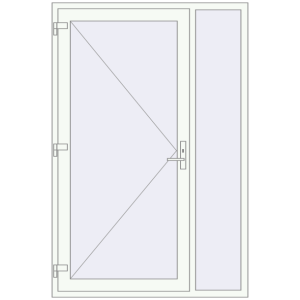 Buy Entrance doors 1400x2100 mm DOOR KORSA ALU STANDARD 72 RAL 9016 Traffic white two-sided