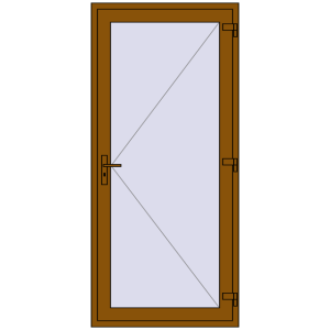 Buy Entrance doors 1000x2200 mm DOOR KORSA OPTIMUM REHAU BRILLANT GOLDEN OAK two-sided
