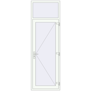 Buy Entrance doors 840x2600 mm DOOR KORSA OPTIMUM REHAU BRILLANT RAL 9016 Traffic white two-sided