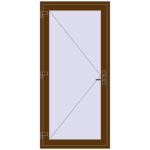 Buy Entrance doors 1000x2100 mm DOOR KORSA ENERGY-SAVING REHAU SYNEGO WALNUT two-sided