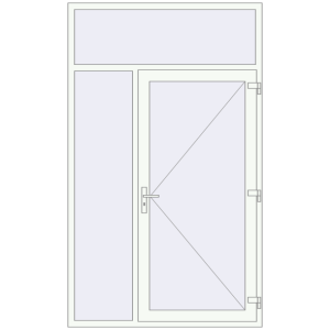 Buy Entrance doors 1500x2500 mm DOOR KORSA OPTIMUM REHAU BRILLANT RAL 9016 Traffic white two-sided