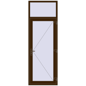 Buy Entrance doors 900x2600 mm DOOR KORSA OPTIMUM REHAU BRILLANT DARK_OAK two-sided
