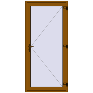 Zamów teraz Drzwi zewnętrzne 1050x2250 mm DOOR KORSA ENERGY-SAVING REHAU SYNEGO GOLDEN OAK dwustronny