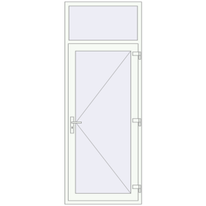 Buy Entrance doors 930x2450 mm DOOR KORSA OPTIMUM REHAU BRILLANT RAL 9016 Traffic white two-sided