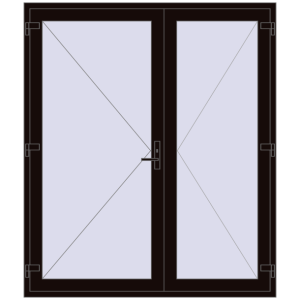 Zamów teraz Drzwi zewnętrzne 1800x2100 mm DOOR KORSA OPTIMUM REHAU BRILLANT BLACK_BROWN dwustronny